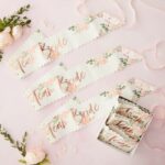 Team Bride Set of 6 Sashes - Floral Sashes