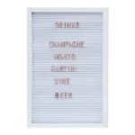 Large White Letter Peg board With Copper Letters