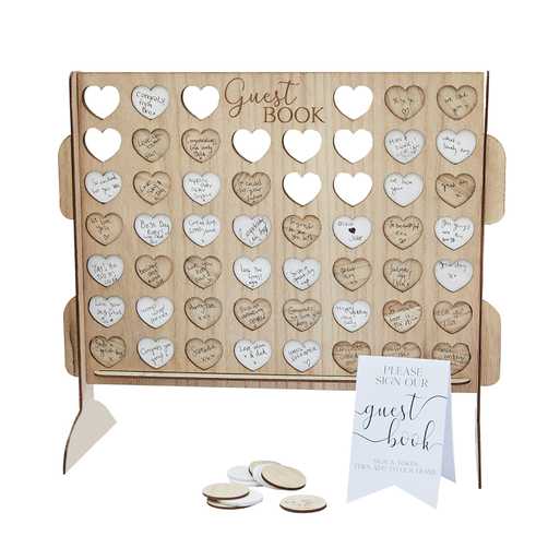 Guest Book Alternative - Four In A Row Wedding
