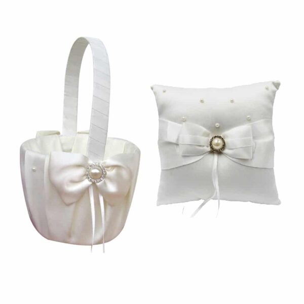 Pearl - Flower Basket & Ring Cushion Set