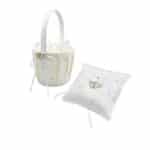 Entwined Hearts - Flower Basket & Ring Cushion Set