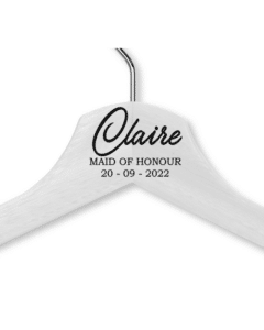 Claire's White Wood Hanger - Adult
