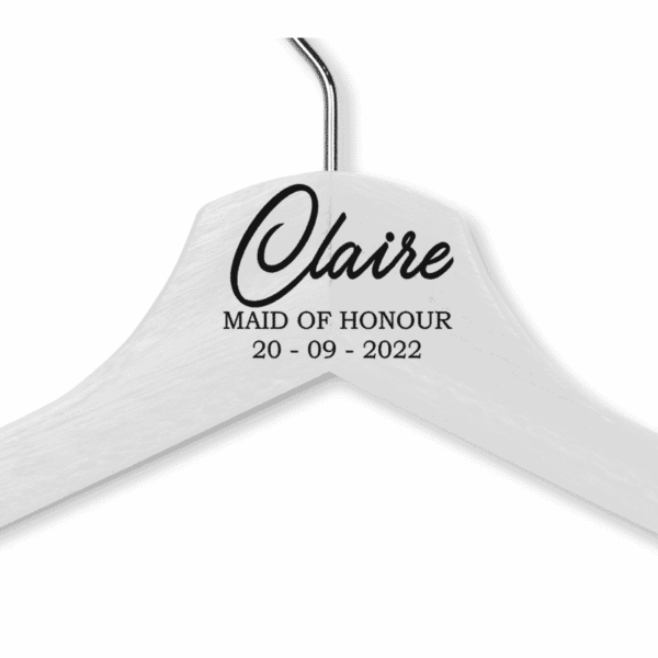 Claire's White Wood Hanger - Adult