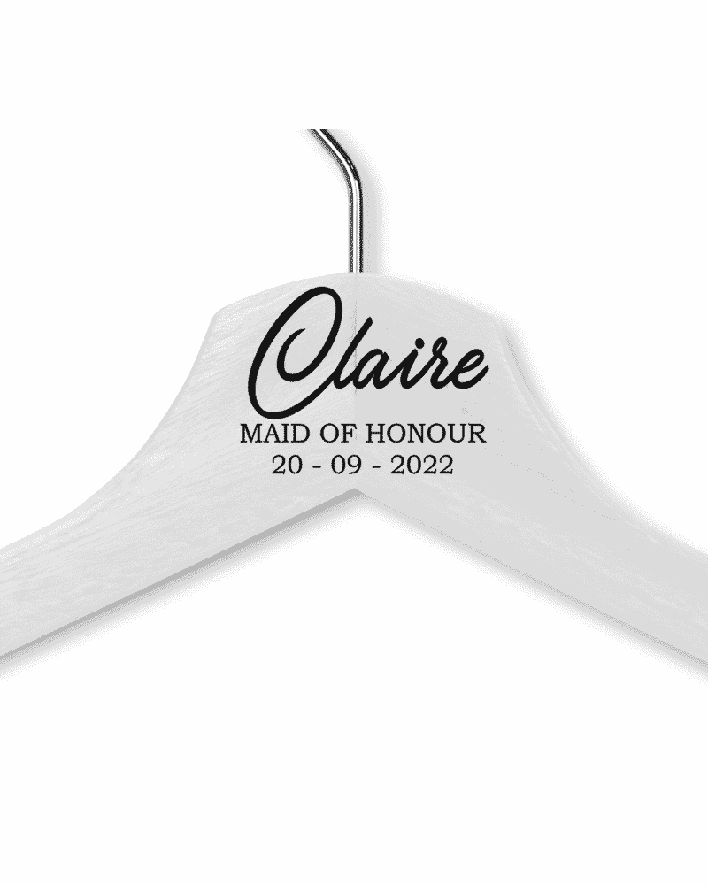 clairehanger-10.png Claire's White Wood Hanger - Adult - Image 1