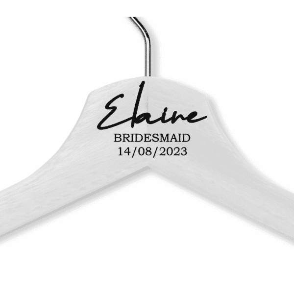 Elaine's White Wood Hanger - Adult