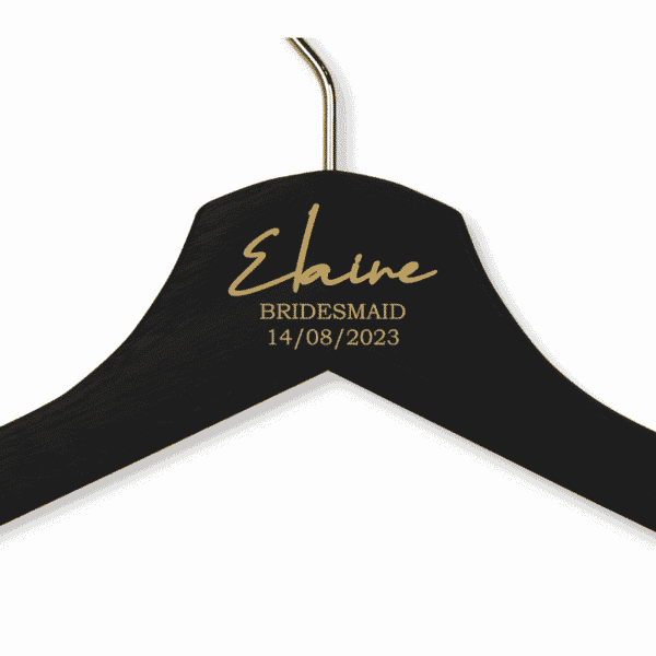 Elaine's Black Wood Hanger - Child