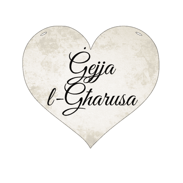 Ġejja l-Għarusa - Heart Shaped Sign