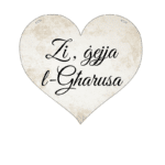 Zi, Ġejja l-Għarusa - Heart Shaped Wedding Sign