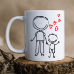 Daddy & Boy Stick Figure - Mug