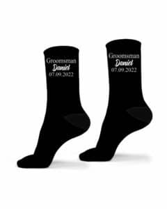 Personalised Socks - Black - Image 5