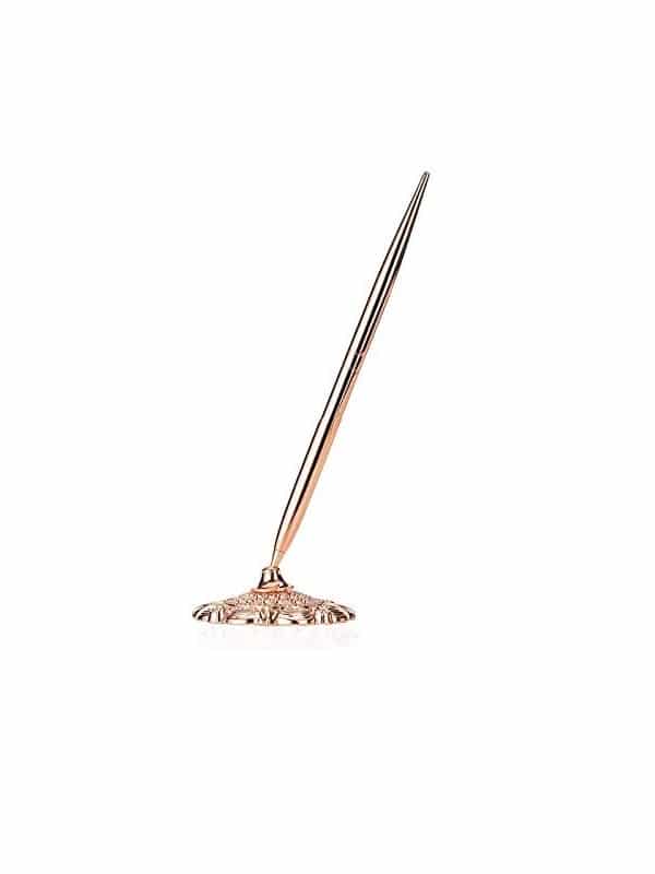 Rose Gold Pen with Base