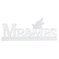 Mr & Mrs - Wooden Shelf Stand