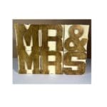 Mr & Mrs - Gold Block Set
