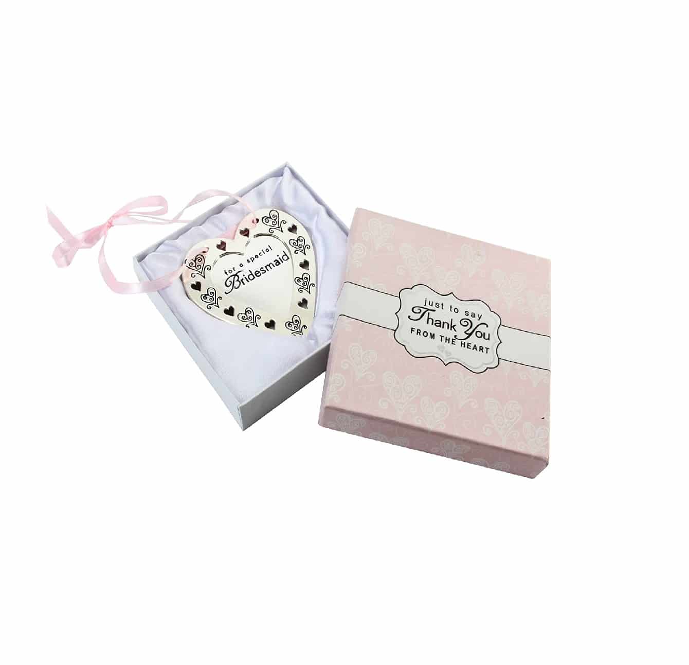 WG462.jpg Bridesmaid - Silver-plated Heart Plaque - Image 1