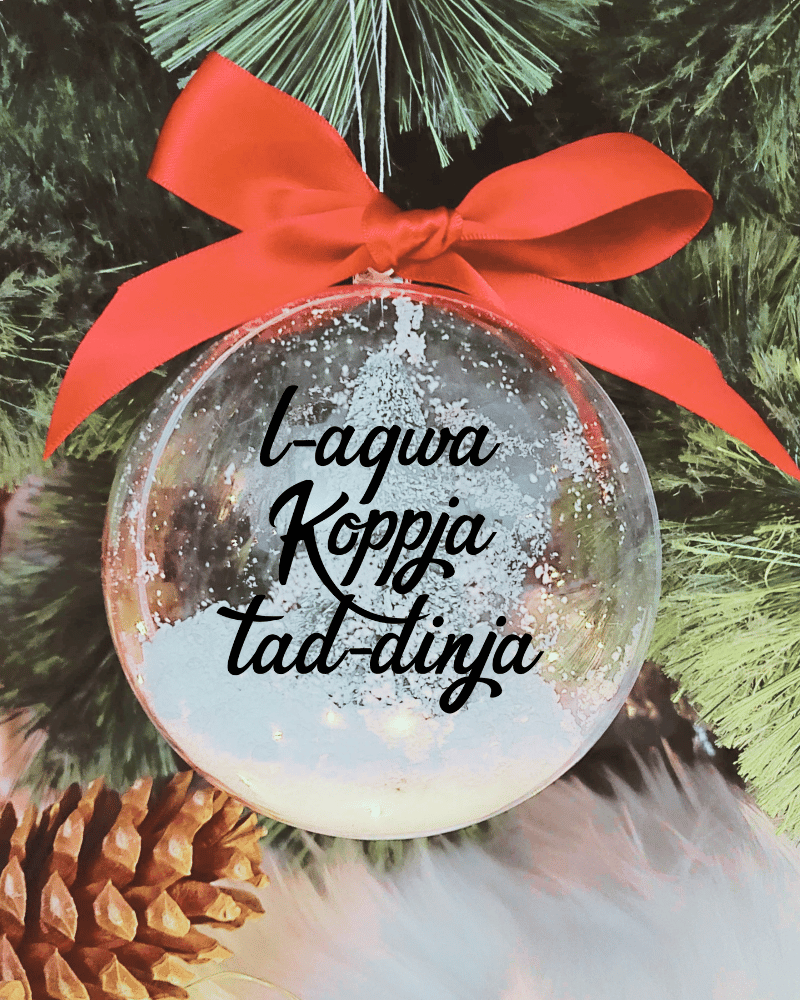 ACRBBLSKOPPJA.png L-Aqwa Koppja tad-Dinja - 10cm Acrylic Bauble - Image 1
