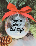 L-Aqwa Kuġin tad-Dinja - 10cm Acrylic Bauble