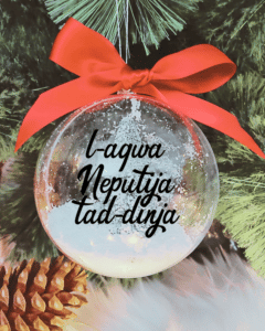 L-Aqwa Neputija tad-Dinja - 10cm Acrylic Bauble