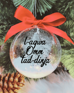 L-Aqwa Omm tad-Dinja - 10cm Acrylic Bauble