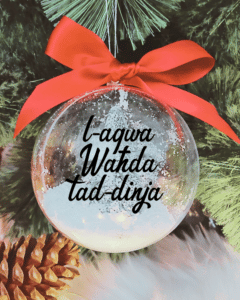 L-Aqwa Waħda tad-Dinja - 10cm Acrylic Bauble