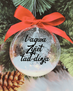 L-Aqwa Zijiet tad-Dinja - 10cm Acrylic Bauble