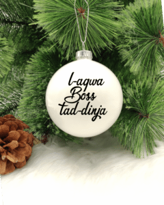 L-Aqwa Boss tad-Dinja - 8cm Glass Bauble