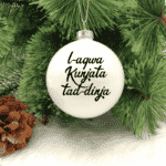 L-Aqwa Kunjata tad-Dinja - 8cm Glass Bauble