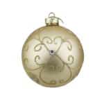 Golden Swirls - Glass Patterned Bauble