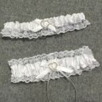 White Wedding Bridal Garter - Set of 2