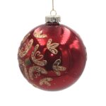 Red & Gold – Glass Patterned Bauble