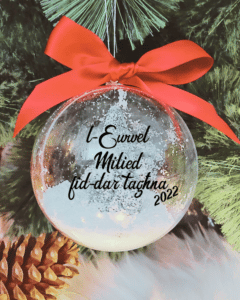 L-Ewwel Milied fid-dar tagħna - 10cm Acrylic Bauble