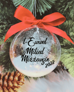 L-Ewwel Milied Miżżewġin - 10cm Acrylic Bauble