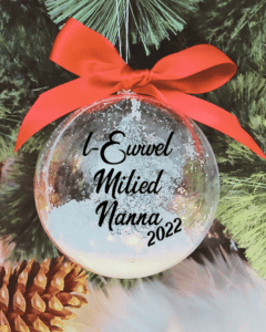 L-Ewwel Milied Nanna - 10cm Acrylic Bauble