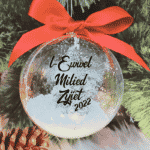 L-Ewwel Milied Zijiet - 10cm Acrylic Bauble