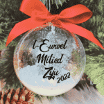 L-Ewwel Milied Ziju - 10cm Acrylic Bauble