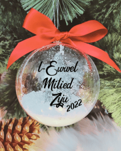 L-Ewwel Milied Ziju - 10cm Acrylic Bauble