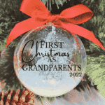 First Christmas As Grandparents - 10cm Acrylic Bauble