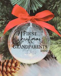 First Christmas As Grandparents - 10cm Acrylic Bauble