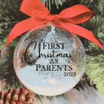 First Christmas As Parents - 10cm Acrylic Bauble