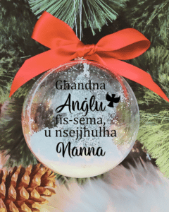 Għandna Anġlu fis-Sema ... Nanna - 10cm Acrylic Bauble