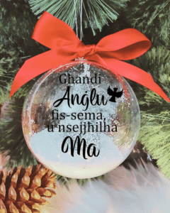 Għandi Anġlu ... Ma - 10cm Acrylic Bauble