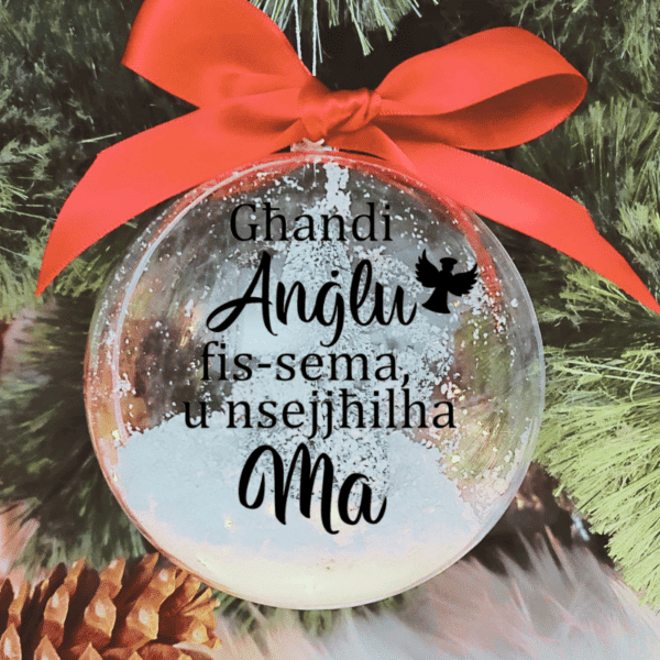 Għandi Anġlu ... Ma - 10cm Acrylic Bauble