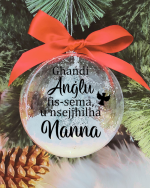 Għandi Anġlu ... Nanna - 10cm Acrylic Bauble