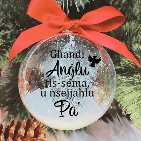 Għandi Anġlu ... Pa - 10cm Acrylic Bauble