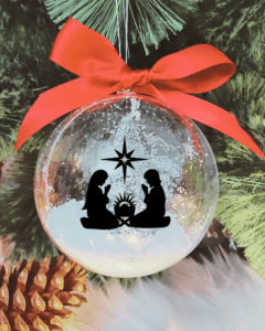 Crib - 10cm Acrylic Bauble