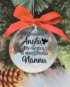 Għandna Anġlu fis-Sema ... Nannu - 10cm Acrylic Bauble