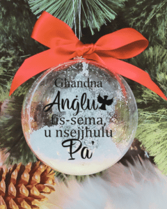 Għandna Anġlu fis-Sema ... Pa - 10cm Acrylic Bauble