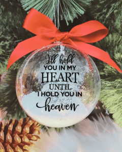 I'll Hold You In My Heart -  10cm Acrylic Bauble