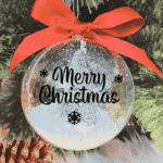 Merry Christmas - 10cm Acrylic Bauble