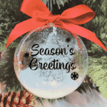 Season's Greetings - 10cm Acrylic Bauble