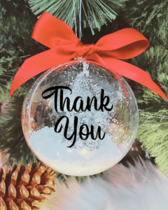 Thank You - 10cm Acrylic Bauble
